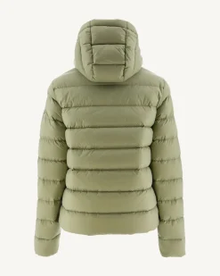 JOTT Straight Hooded Down Jacket Light Khaki Jane 247 Bush Outlet