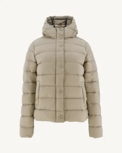 JOTT Straight Hooded Padded Jacket Beige Jane 804 Beige New