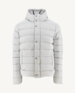 JOTT Straight Hooded Padded Jacket Light Gray Jane 532 Soft Gray Flash Sale