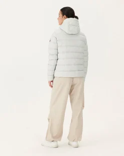 JOTT Straight Hooded Padded Jacket Light Gray Jane 532 Soft Gray Flash Sale