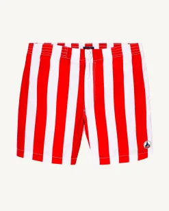 JOTT Swim Shorts Bright Red Stripe/White Deauville 3182 Stripe Fire Red / White Best