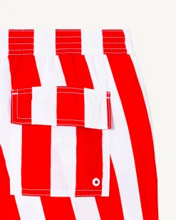 JOTT Swim Shorts Bright Red Stripe/White Deauville 3182 Stripe Fire Red / White Best
