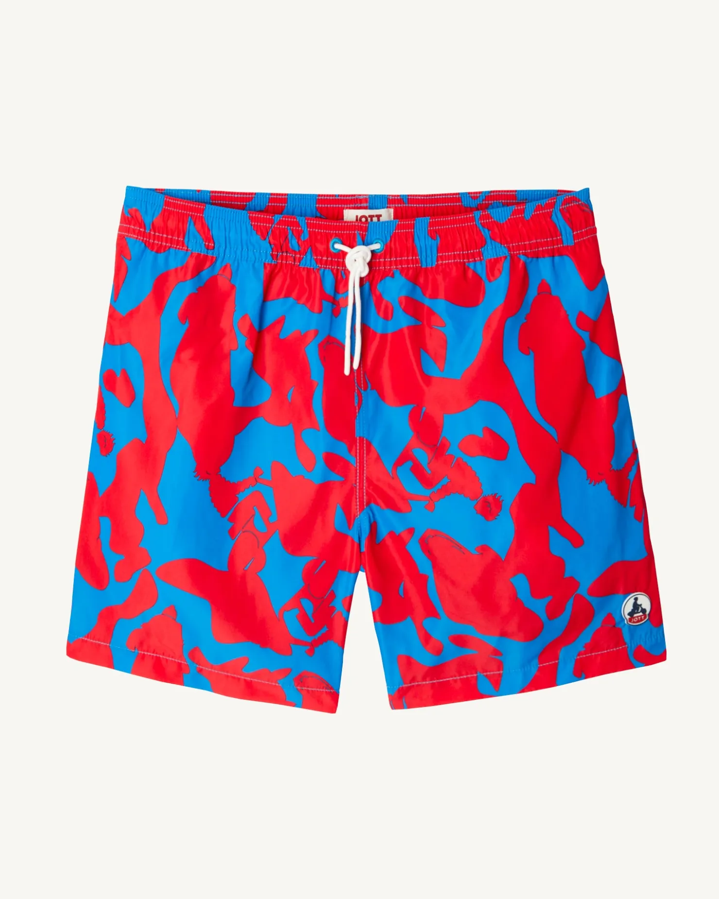 JOTT Swim Shorts Camo Azure/Intense Red Biarritz 1832 Camo Azure / Fire Cheap