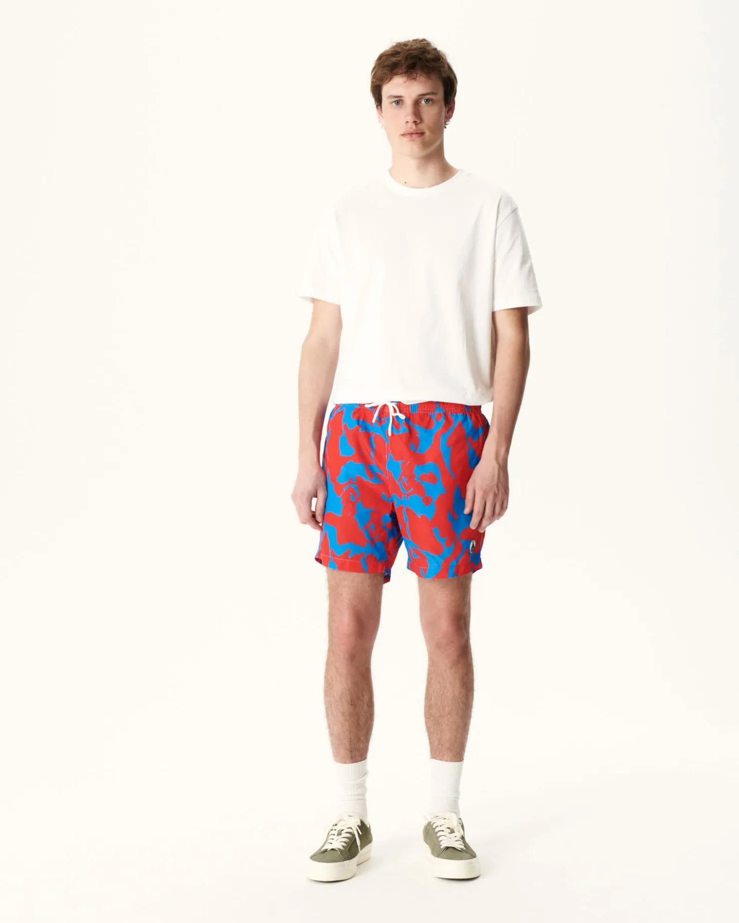 JOTT Swim Shorts Camo Azure/Intense Red Biarritz 1832 Camo Azure / Fire Cheap