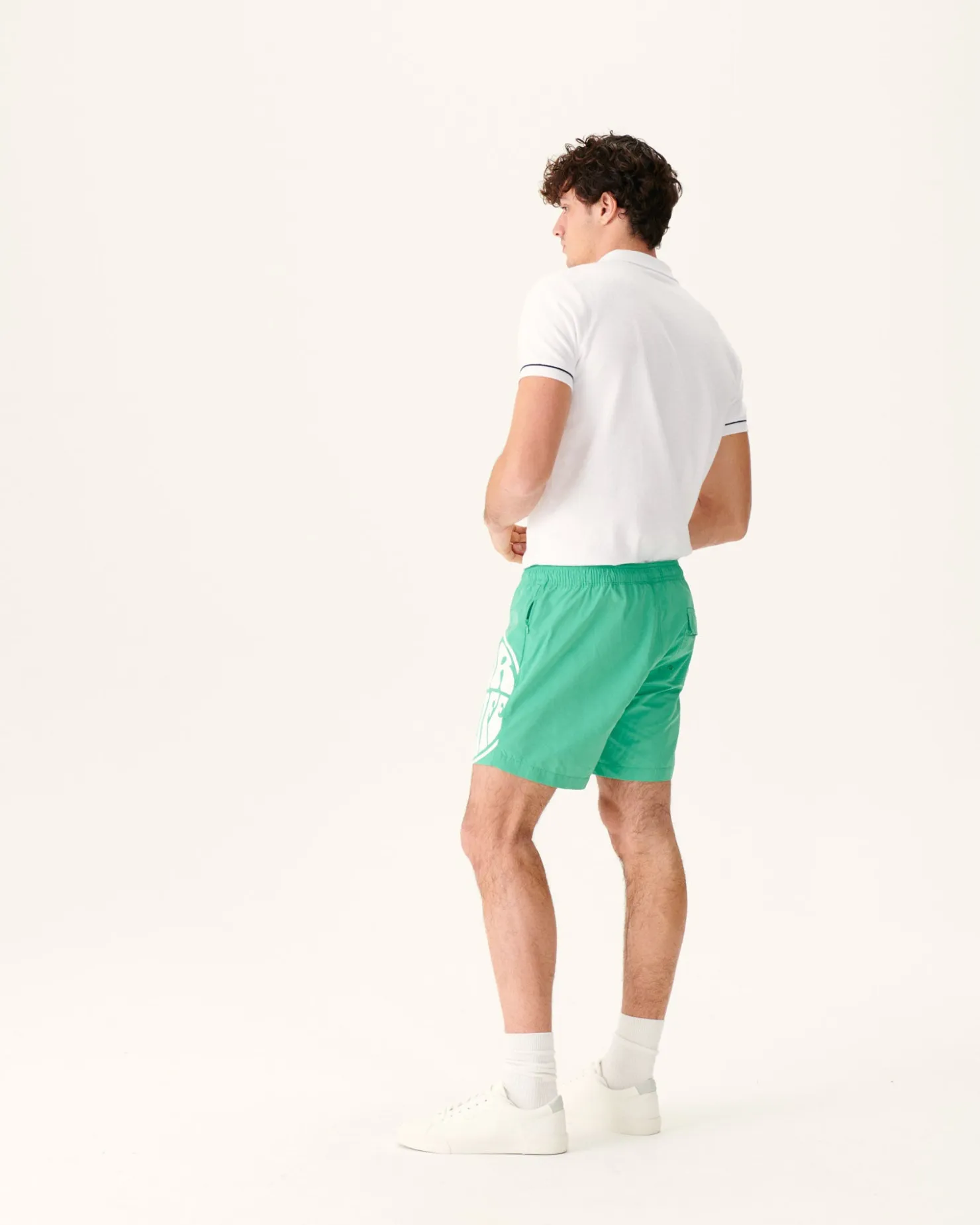 JOTT Swim Shorts Green/Funday White Biarritz 2432 Poppy Green /Funday White Cheap
