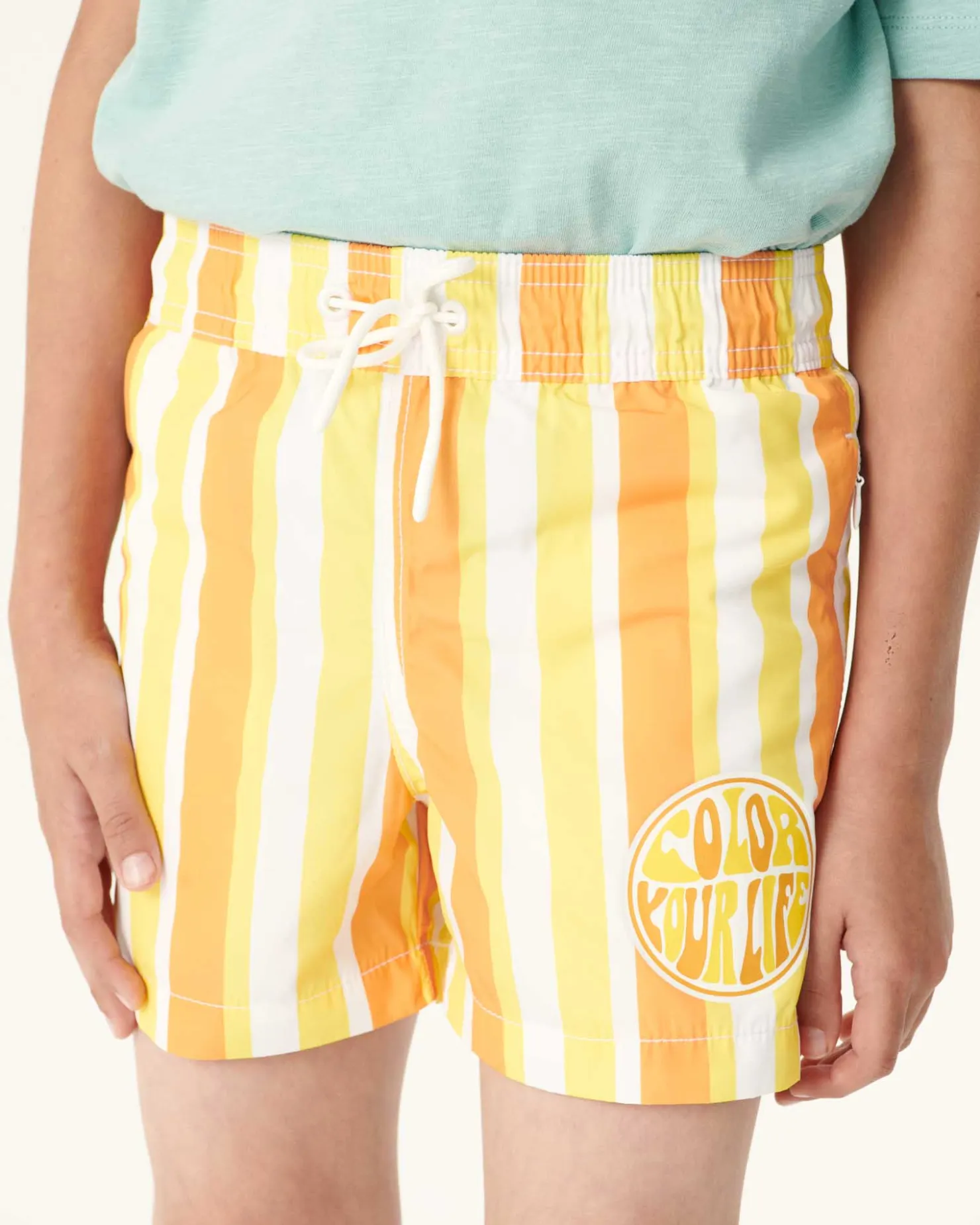 JOTT Swim Shorts Stripe Apricot/Lemon Child Cassis 7280 Apricot / Lemon Stripe Outlet