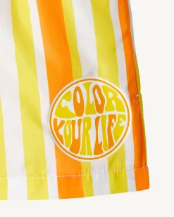 JOTT Swim Shorts Stripe Apricot/Lemon Child Cassis 7280 Apricot / Lemon Stripe Outlet