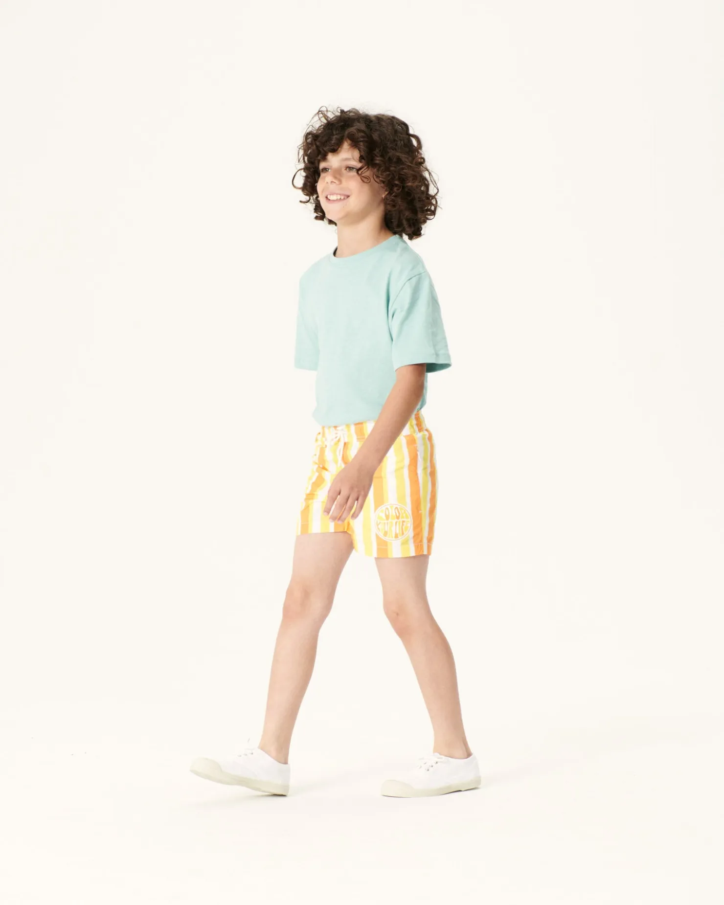 JOTT Swim Shorts Stripe Apricot/Lemon Child Cassis 7280 Apricot / Lemon Stripe Outlet