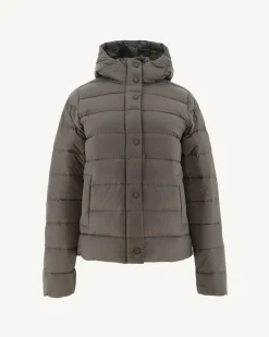 JOTT Taupe Jane Straight Hooded Padded Jacket 808 Mole Best Sale