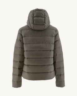 JOTT Taupe Jane Straight Hooded Padded Jacket 808 Mole Best Sale