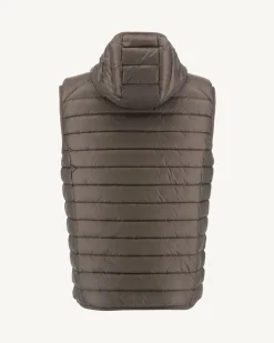JOTT Taupe Pat Hooded Sleeveless Padded Jacket 808 Mole Hot
