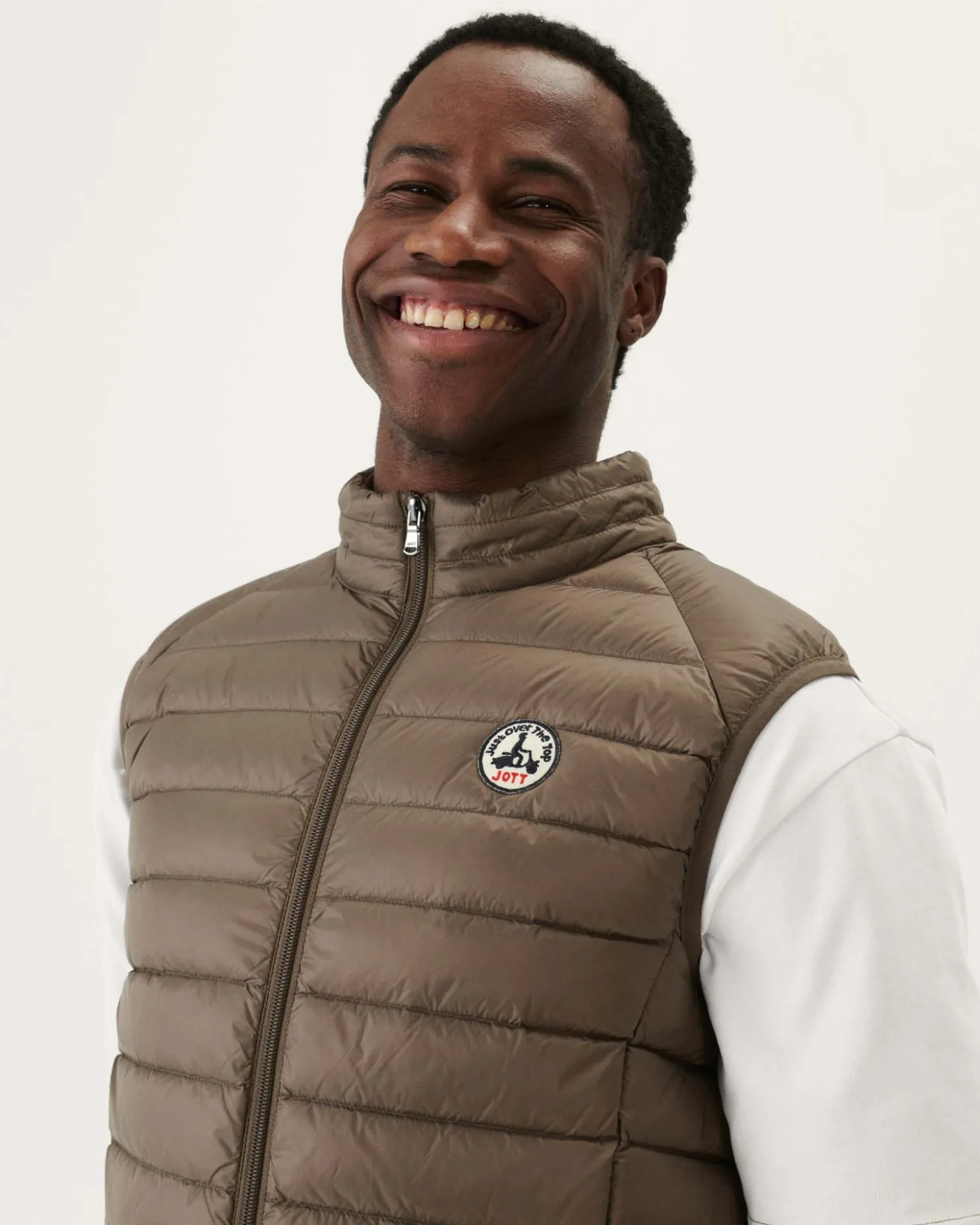 JOTT Taupe Sleeveless Down Jacket Tom 808 Mole Best
