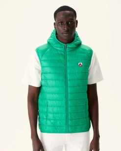 JOTT Vert Pat Hooded Sleeveless Down Jacket 243 Poppy Green Best