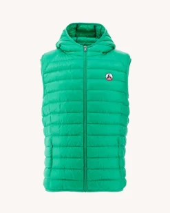 JOTT Vert Pat Hooded Sleeveless Down Jacket 243 Poppy Green Best