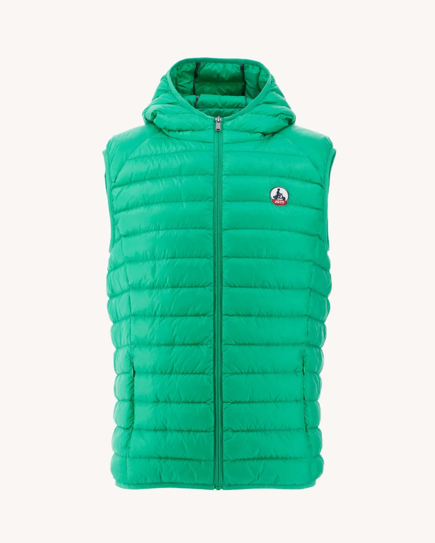 JOTT Vert Pat Hooded Sleeveless Down Jacket 243 Poppy Green Best
