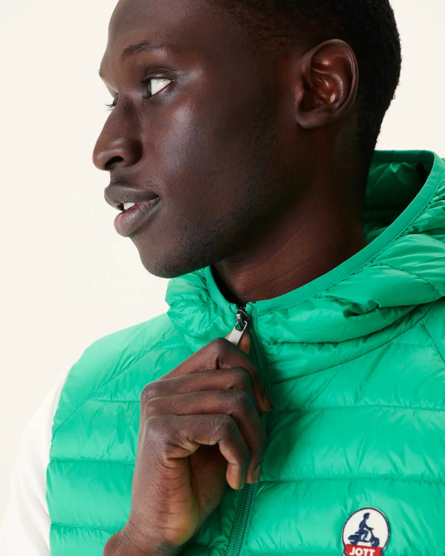 JOTT Vert Pat Hooded Sleeveless Down Jacket 243 Poppy Green Best