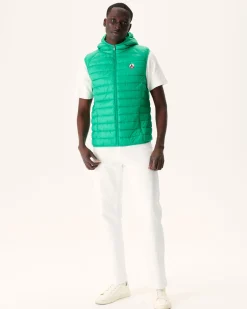 JOTT Vert Pat Hooded Sleeveless Down Jacket 243 Poppy Green Best