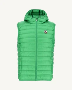 JOTT Vert Pat Hooded Sleeveless Down Jacket 241 Green Best Sale