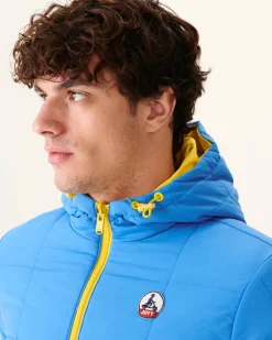 JOTT Vigo Lemon/Azure Reversible Hooded Ultralight Down Jacket 6310 Lemon / Azure Cheap