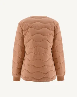 JOTT V-Neck Zipped Jacket Camel Alexia 839 Camel Shop