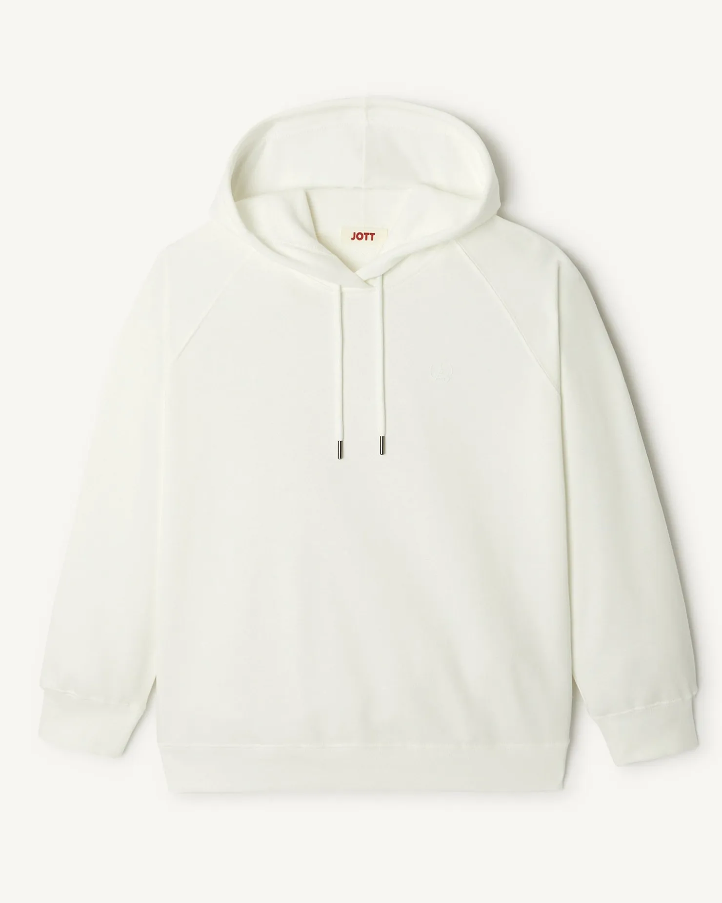 JOTT White Monteria Hooded Fleece Sweatshirt 901 White Clearance