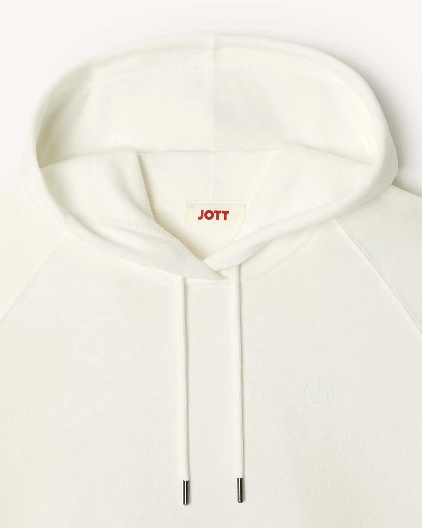 JOTT White Monteria Hooded Fleece Sweatshirt 901 White Clearance