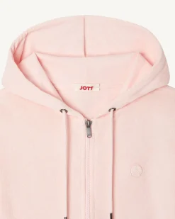 JOTT Zipped Toweling Jacket Light Pink Coral 463 Soft Pink Outlet